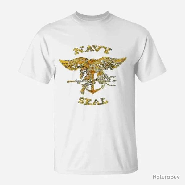 T shirt Us Navy Seal Blanc