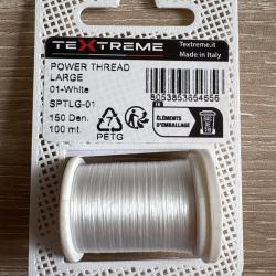 Fil de Montage Textreme power thread large taille 100 M&egrave;tres white