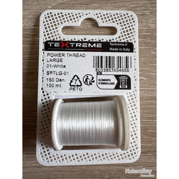 Fil de Montage Textreme power thread large taille 100 M�tres white