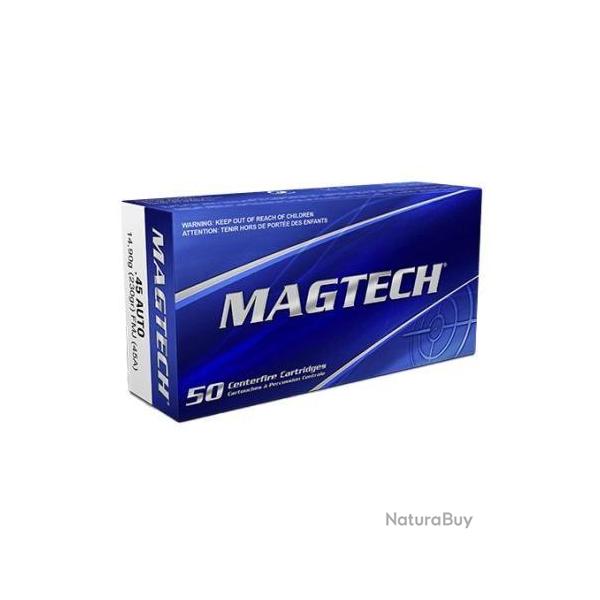 Cartouches MAGTECH calibre 45 AUTO 230grs FMJ 14.90g x50