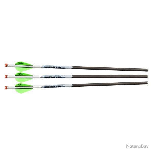 Fl�ches Arbal�te Excalibur - Proflight Carbone 18" - Encoche lumineuse / Pack de 3