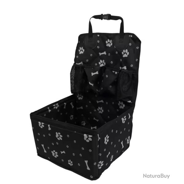Si�ge de Voiture pour Chien + Poches de Rangement Housse Universelle Antid�rapante Noir