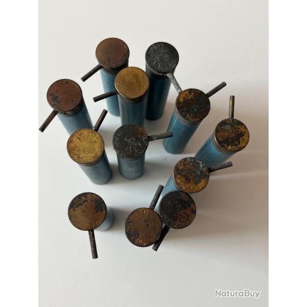 Lot de cartouches � broche 14 mm vides