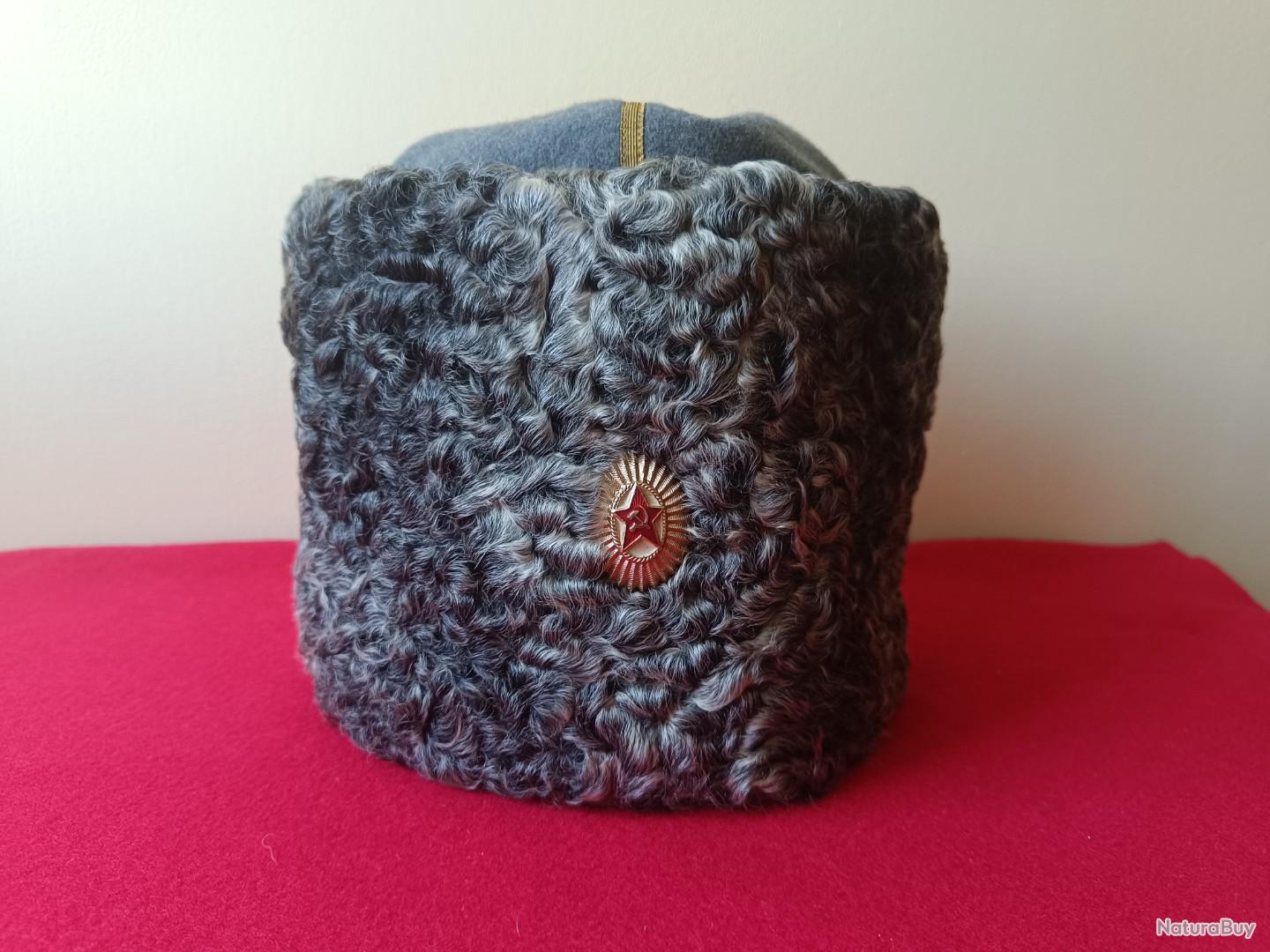 Casquette Militaire Soviétique Afghanistan - Taille 57, Cache-oreilles Amovibles - Style Vintage, Rouge étoile