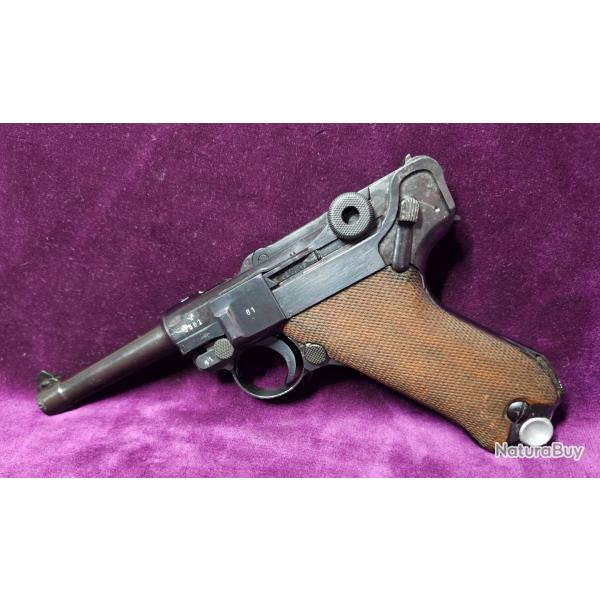 P08 POLICE 1940, MAUSER, chargeur au numero! MONOMATRICULE, calibre 9x19, cat B