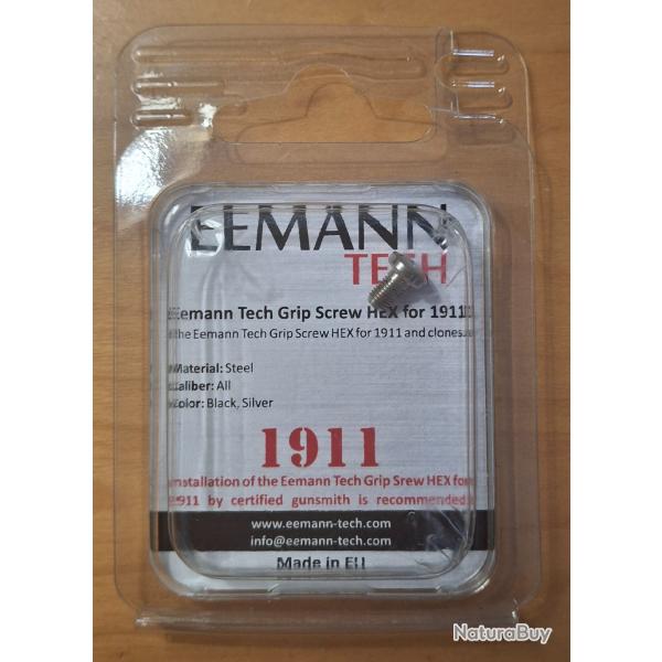 Vis inox Hex Eemann tec pour plaquette pistolet 1911
