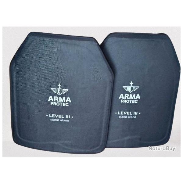 Paire de plaques balistiques NIJ3 cramique