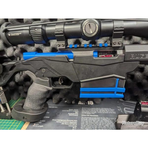 RUGER RPR  LOoK- Talon de chargeur BX 10/22 avec fixation par VIS_ Look 308 win  DEUX TEINTES