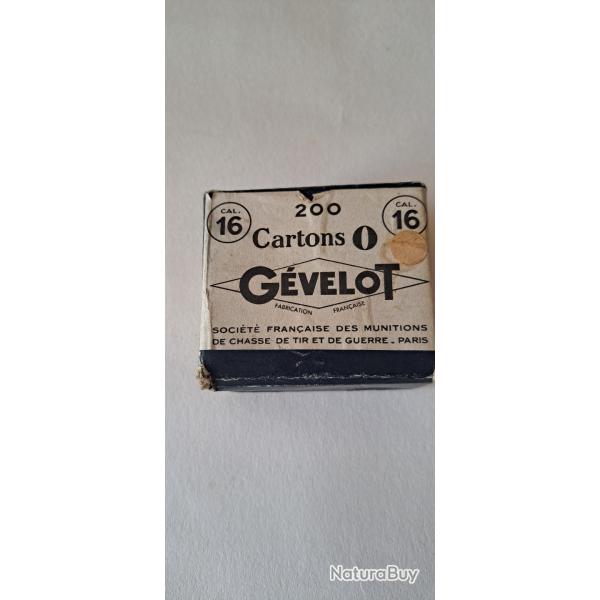 Carton blanc ancien calibre 16