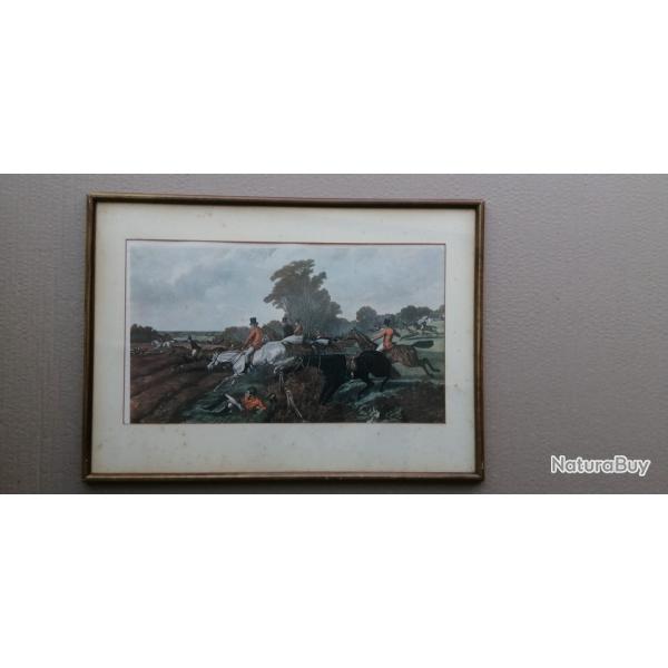 UN ENCADREMENT  SCENE DE CHASSE