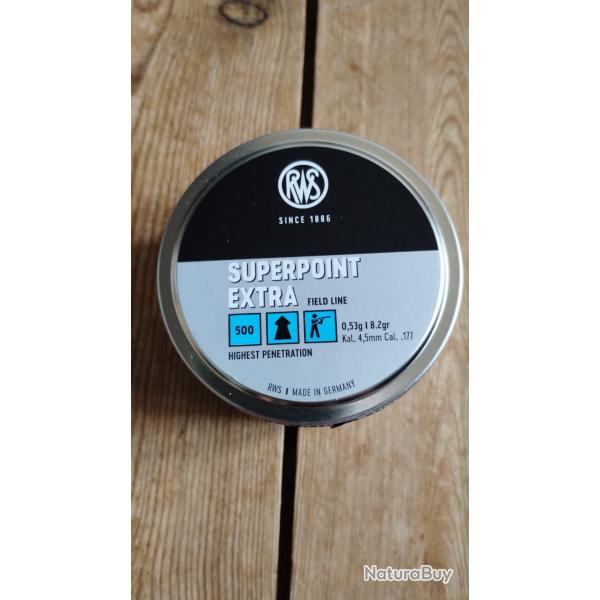 LOT 1000 pcs 4.5mm RWS superpont extra 0.53g
