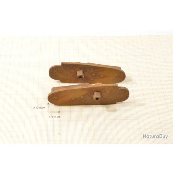 Paire de platine de fusil de chasse ancien � chien. Restauration arme ancienne (K) sans chien