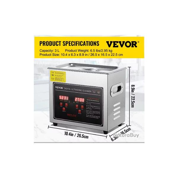 Bac � ultrasons VEVOR LIVRAISON GRATUITE