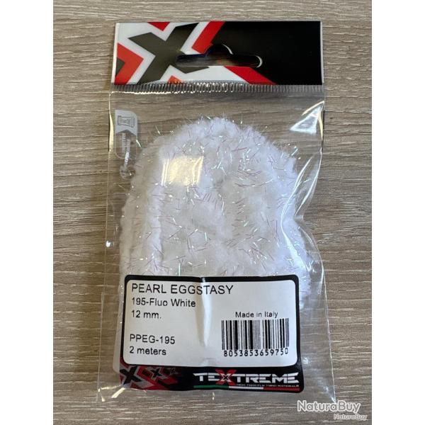 Chenilles Textreme pearl eggstasy 12mm Fluo white