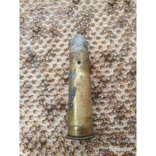 1 cartouche de  43 REMINGTON EGYPTIEN �tui en clinquant de laiton roul� �poque conflit 1870 - 1871