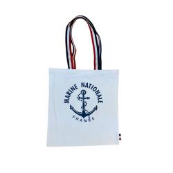 Sac cabas Marine Nationale en coton - Motif marin