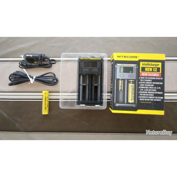 Chargeur Nitecore Intellicharger NEW i2 + Accu 18650 3400Ah