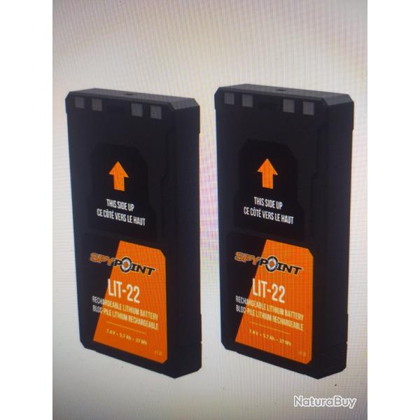 Pack de deux batteries lithium Spy point lit-22