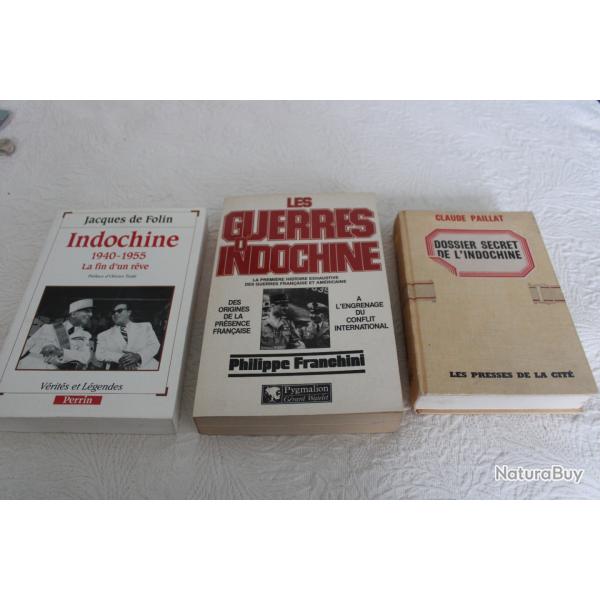 Lot 3 livres guerres d'Indochine