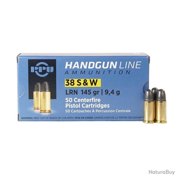PPU 38 S&W 145grs LRN