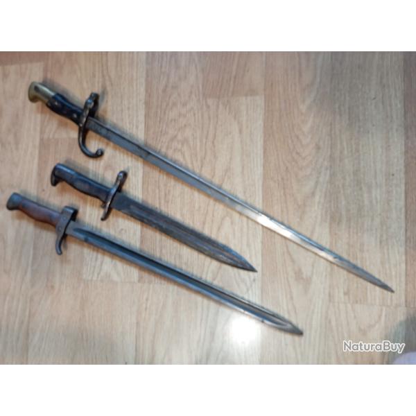 Lot de baonnettes  complter et restaurer