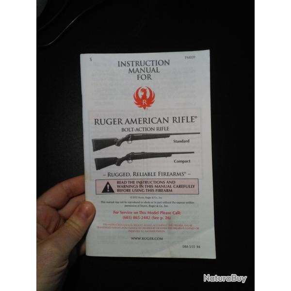 manuel mode d'emploi pour RUGER American rifle