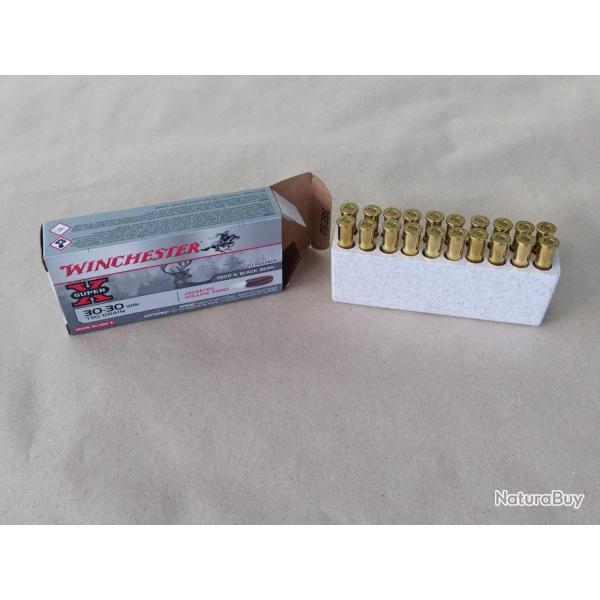 Balles Winchester Super X cal 30-30 (une boite de 150 & un lot de 170 grains) port inclus
