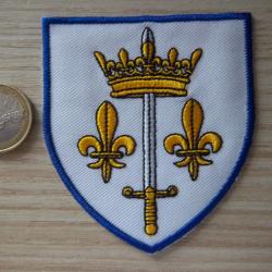 &eacute;cusson blason Jeanne d'Arc 7.7 cms x 7 insigne tissu collection