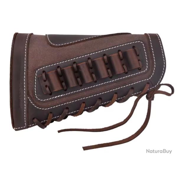 Appui joue cuir et porte munition cal 308 - 45/70 (4)