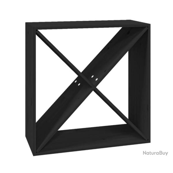 Armoire  vin Noir 62x25x62 cm Bois de pin massif design dcoration