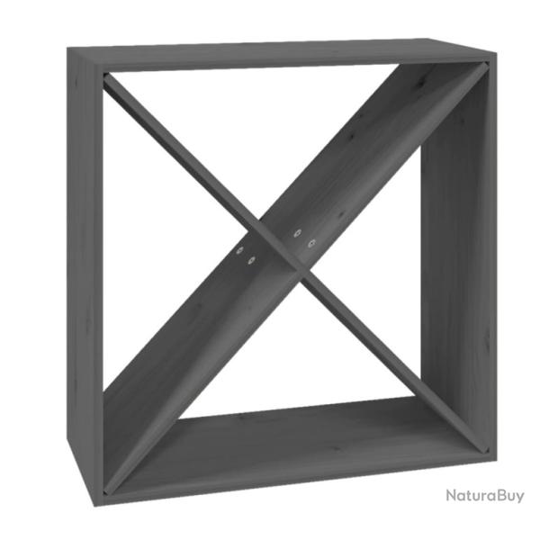 Armoire  vin Gris 62x25x62 cm Bois de pin massif design dcoration