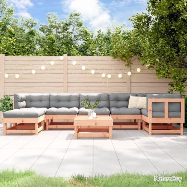 Salon de jardin 8 pcs bois massif douglas