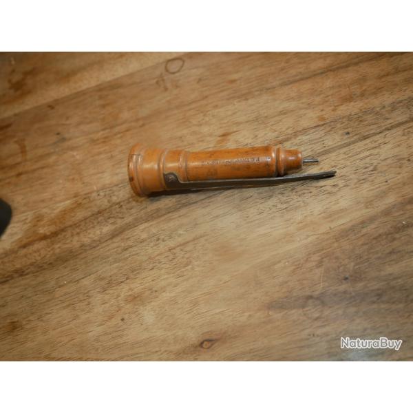 Amorceur pour cartouche � broche Cal.16 en Buis FG Invention Brevet� SGDG AG � restaurer