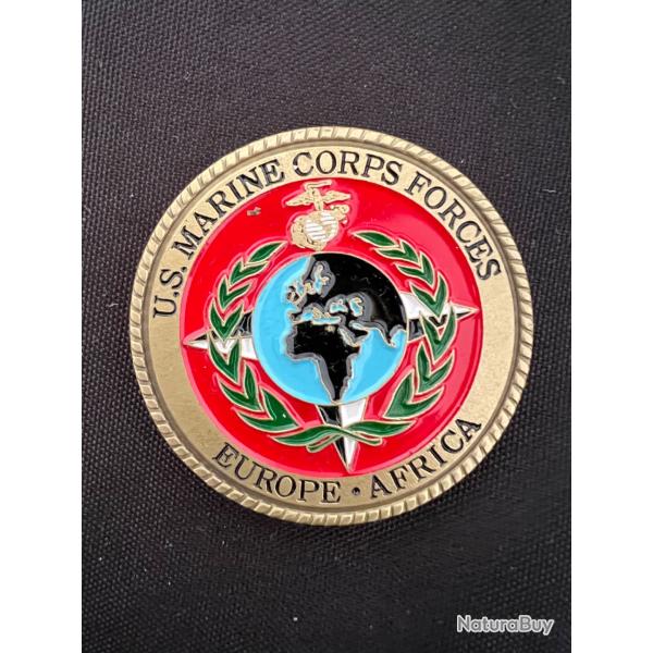 Coin militaire US Marines Forces Europe-Africa - original - militaria