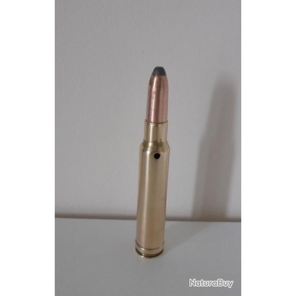 UNE  cartouche cal.338 WINCHESTER  PAR BROWNING NEUTRALISEE BRADEE