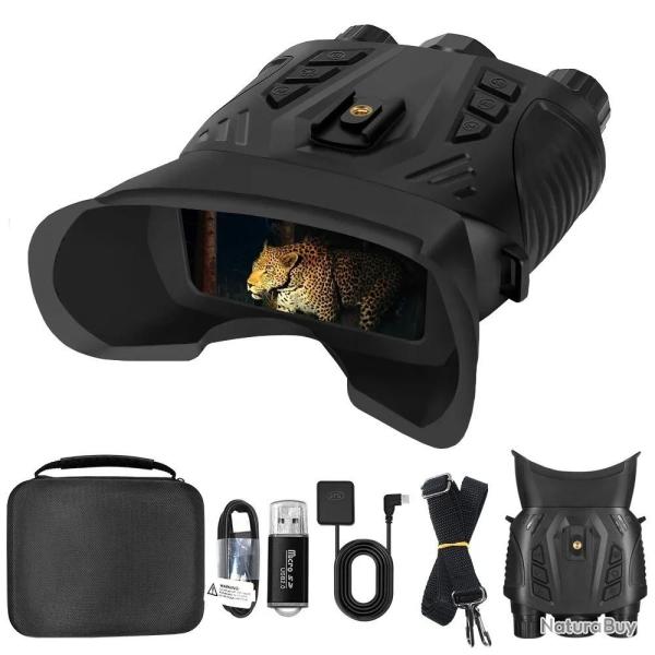 Jumelles Vision Nocturne DT69 2,5K UHD Mont�es T�te 15MP Ecran 2,4" tir 300m WIFI GPS Chasse Camping