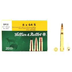 Cartouches Sellier & Bellot calibre 8X64 S spce 196 gr 12.7g X20