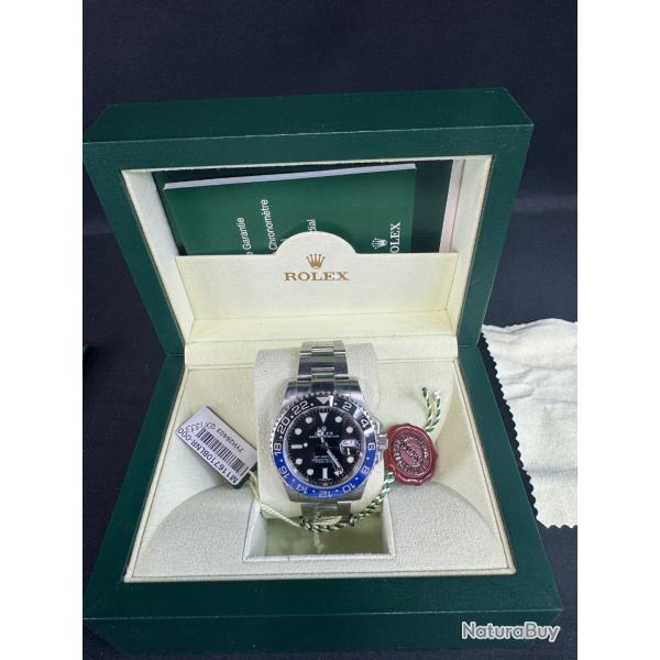 montre rolex gmt batman  116710 full set.