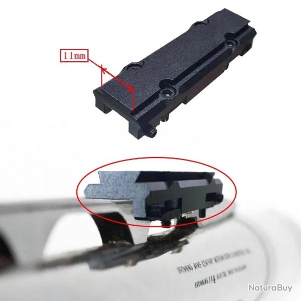 Rail 11 mm en Acier pour bande ventil�e de fusil � pompe ou de fusil de chasse, 55 mm, 6 Slots