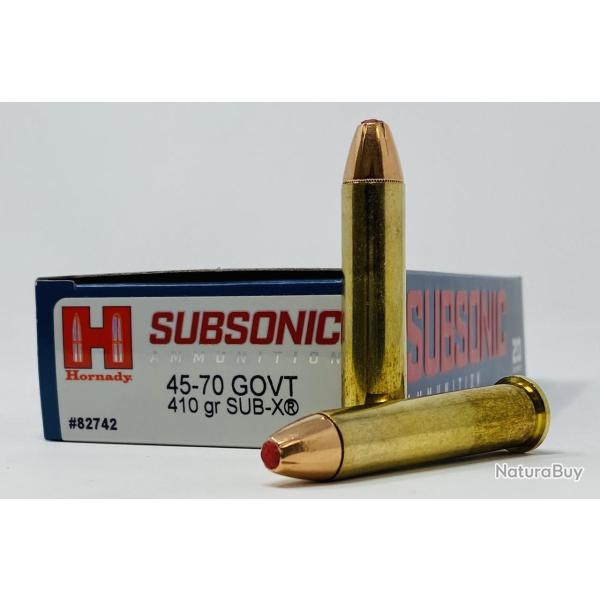 HORNADY cal.45-70 Gvt 410GR SUB-X SUBSONIC /20