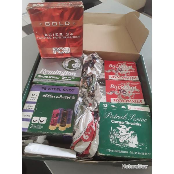 Cartouches calibre 12 acier