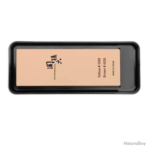 Pierre � aiguiser japonaise Ka� sur socle  2 grains 1000/4000 AP.0334