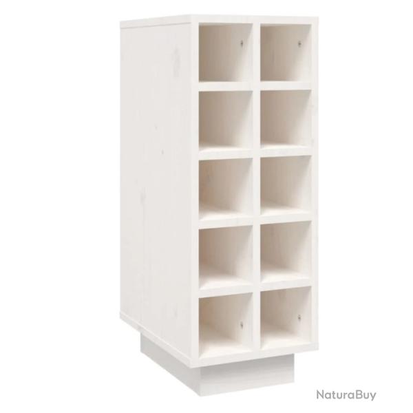 Armoire  vin Blanc 23x34x61 cm Bois de pin massif design dcoration chic