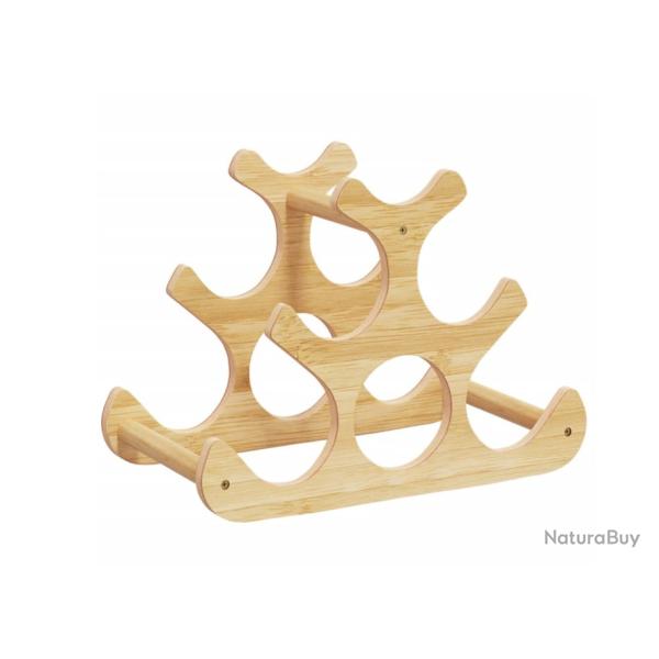 Casier  vin pour 6 bouteilles 35x18x25,5 cm bambou design dcoration chic