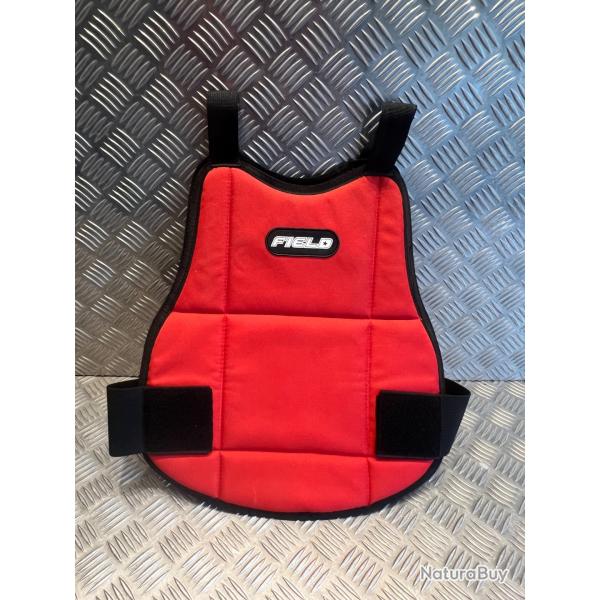 plastron enfant field protection reversible rouge et bleu paintball neuf