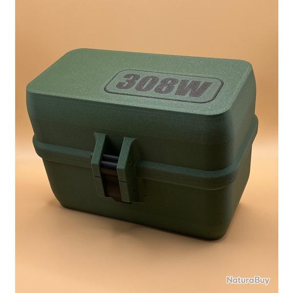 Bo�te de transport / stockage de munitions (x50) / Multi calibres (30-06, 308W�)