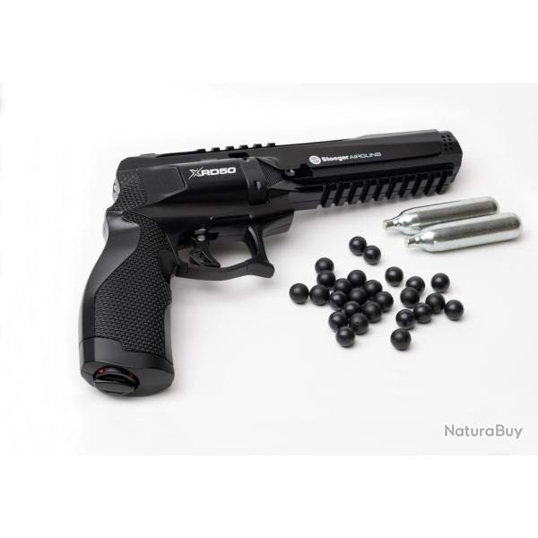 REVOLVER CO2 STOEGER XRD50 Cal. .50 12,6J + 50 billes + 2 CO�