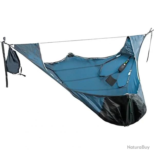 Hamac de Camping en Nylon 210x70 cm Solide Anti-D�chirure L�ger Portable Sangles Renforc�es Bleu