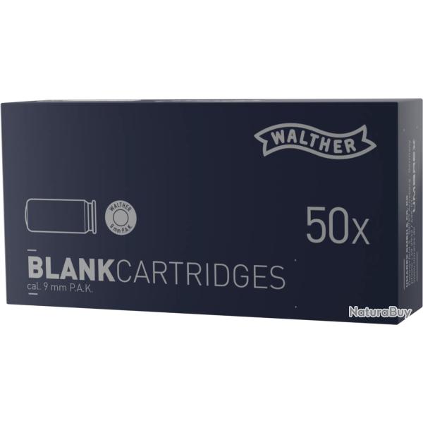 Munition Walther CART 9 MM PAK A BLANC  X50