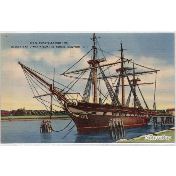 CPA- Marine - U.S.S CONSTELLATION 1797 OLDEST MAN OWAR AFLOAT -  N�1449